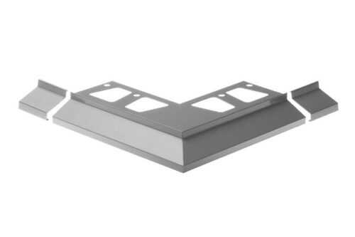 Balkónový okapový profil rohový šedý AQUA MERCADO