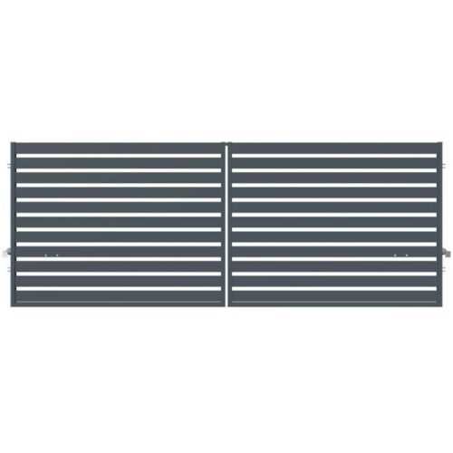 DVOUKŘÍDLÁ BRÁNA SZAFIR 150X400 S POHONOM W01360 BAUMAX
