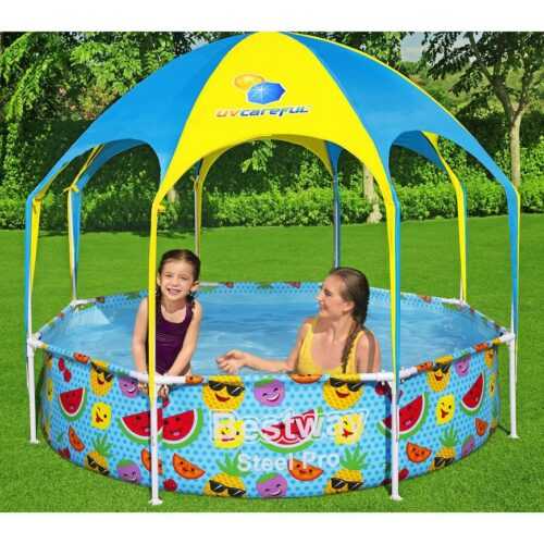 Dětský bazén s rámem s strieskou ochrana UV 56432 BESTWAY