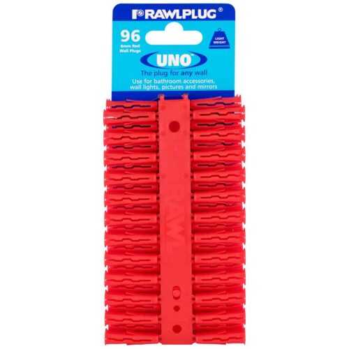 Hmoždinka univerzální uno červená 6x28mm(96ks) RAWLPLUG