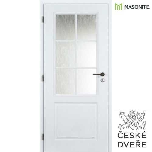 Interiérové dveře Aulida 2/3 Sklo Bílé 60L MASONITE