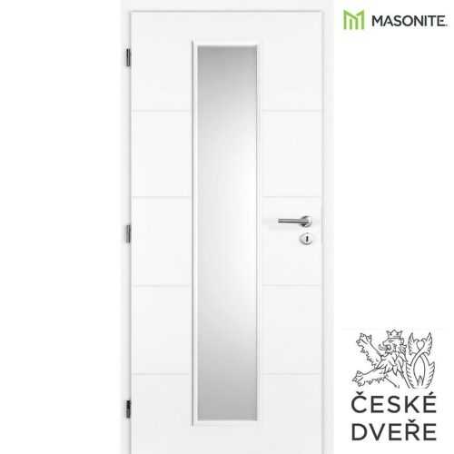 Interiérové dveře Quatro Linea Sklo Bílé 90L MASONITE