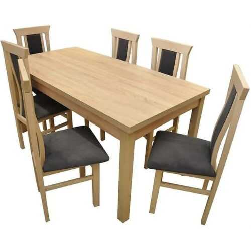 Jídelní set Alex 4 1+6 Dub Sonoma 160x80+40 BAUMAX