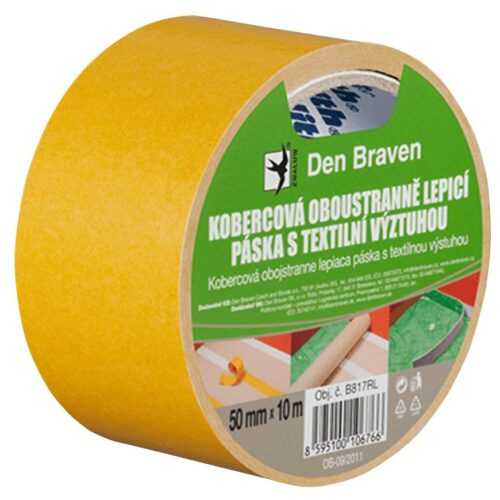 Kobercová oboustranně lepicí páska s  textilní výztuhou 50 mm x 25 m Den Braven