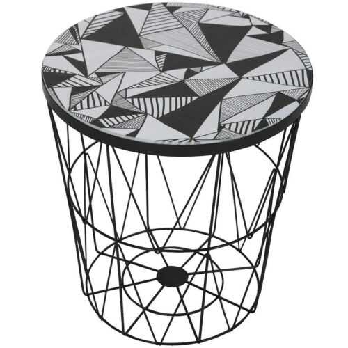 Kosz Basket Černý/Trojúhelníky BAUMAX
