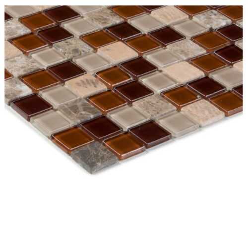 Mozaika galicia marron/yellowstone/glass br mix 70442 30x30x0