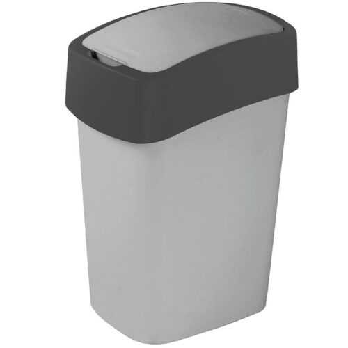 Odpadkový koš flip bin 10l 186133 stříbrno/grafit BAUMAX