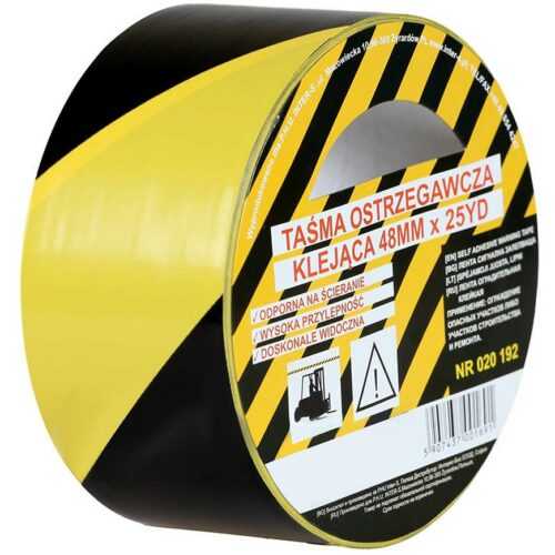 Páska lepící žluto-černá 48mmx25yd BAUMAX