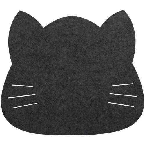 Podložka filcová kočka 38x34 černá BAUMAX