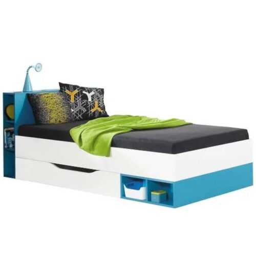 Postel Mobi Bílá/Tyrkysová BAUMAX