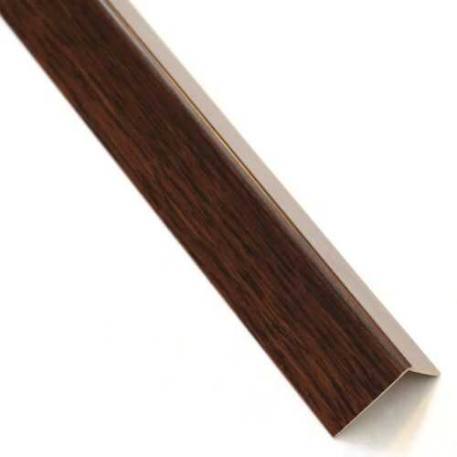 Rohový Profil Samolepící PVC Tmavé Dřevo 19