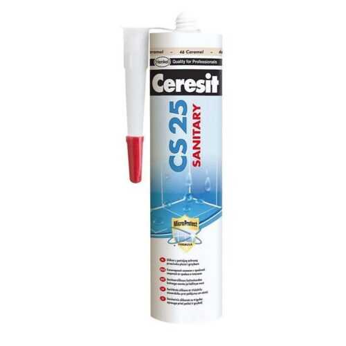 Silikon sanitární Ceresit CS25 04 stříbrný 280 ml CERESIT