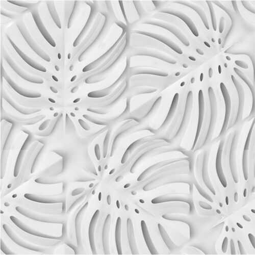 Skleněný panel 60/60 Monstera White Esg AQUA MERCADO