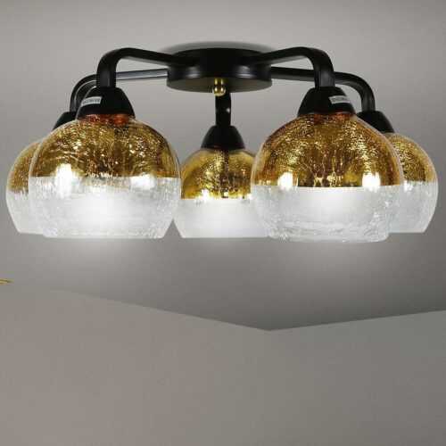 Stropní lampa Cromina Gold 5x60w E27 černá BAUMAX