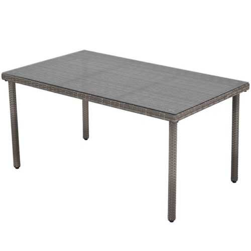 Stůl ratan Haiti šedá 150x90x73cm BAUMAX