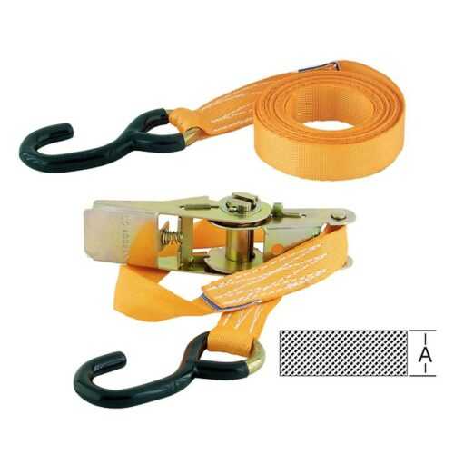 Upínací pás 25/4m ráč. + S-hák VORMANN