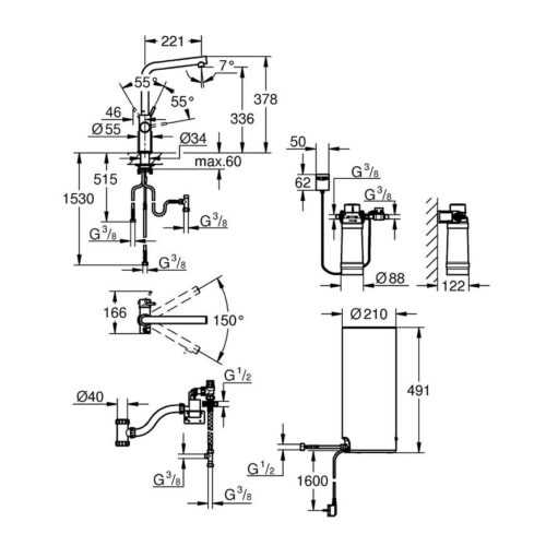 Výpusť s bojlerem stojánková GROHE RED DUO 30325001 GROHE