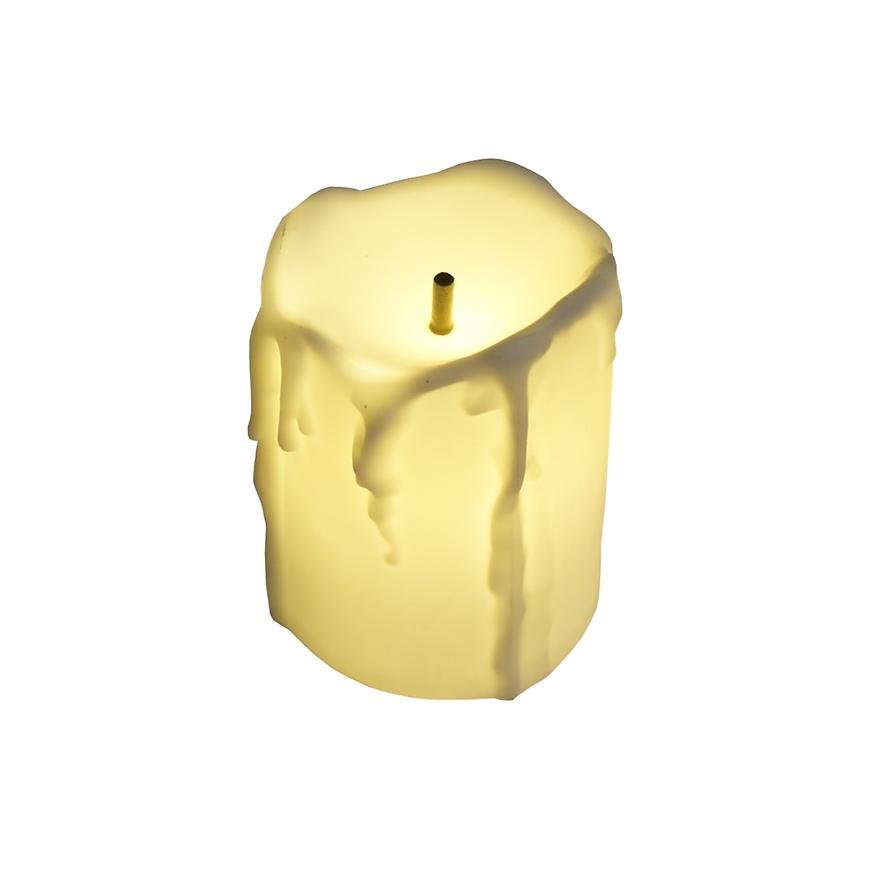 Velká vosková svíčka s černým knotem 1/18 Baumax