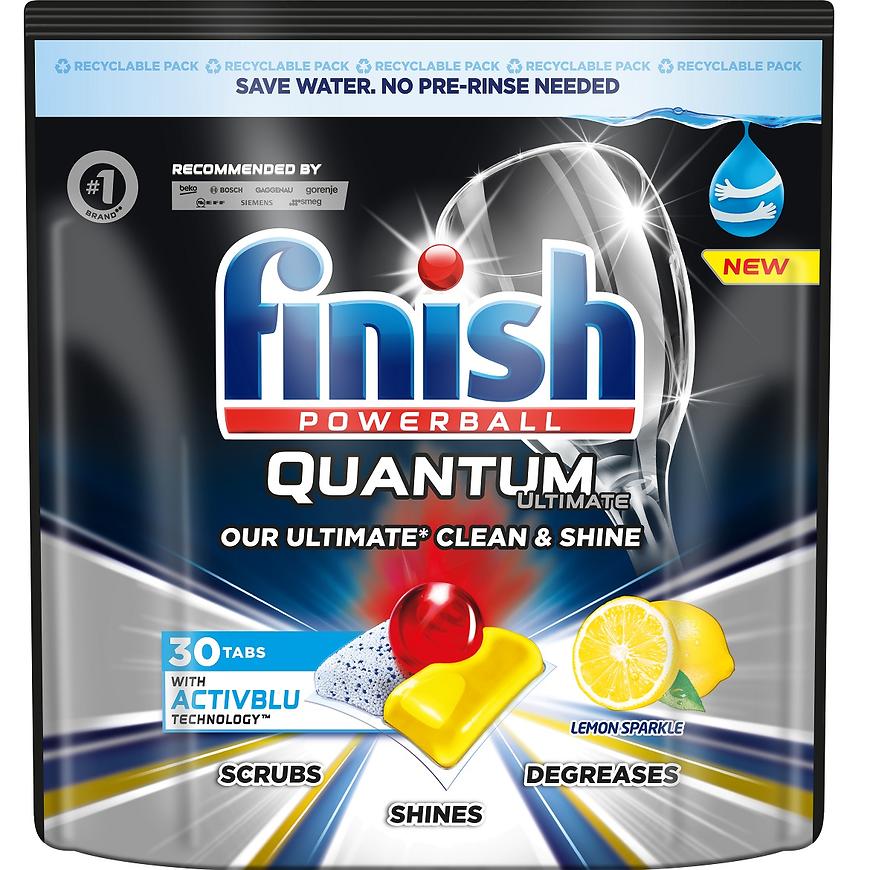 Finish Quantum Ultimate Lemon Sparkle kapsle do myčky nadobi 30ks Finish