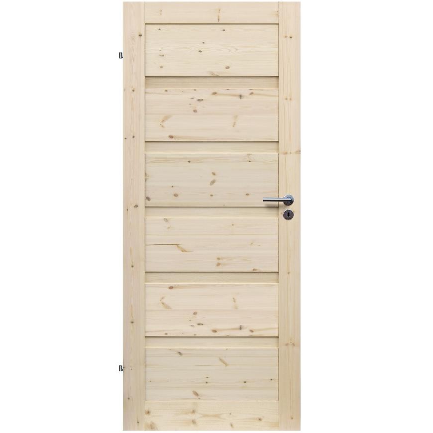 Interiérové dveře Wezuwiusz 90L sukatá nelakované zámek na klíč