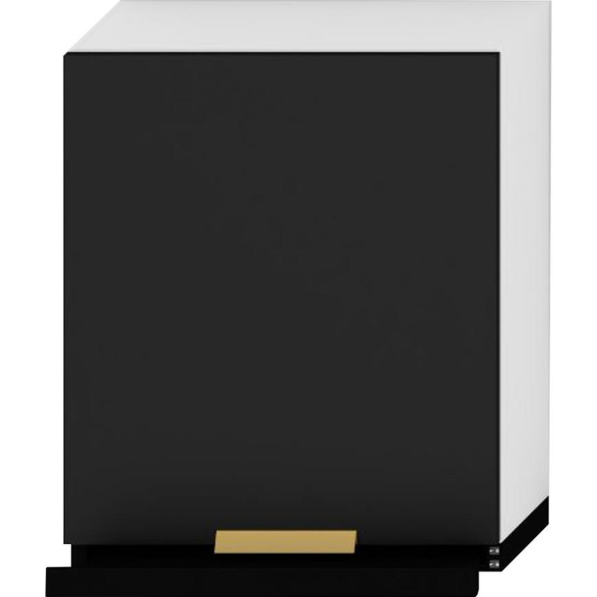 Kuchyňská Skříňka Denis W60/68 Slim Pl S Černou Digestoří černá mat continental/bílá Baumax
