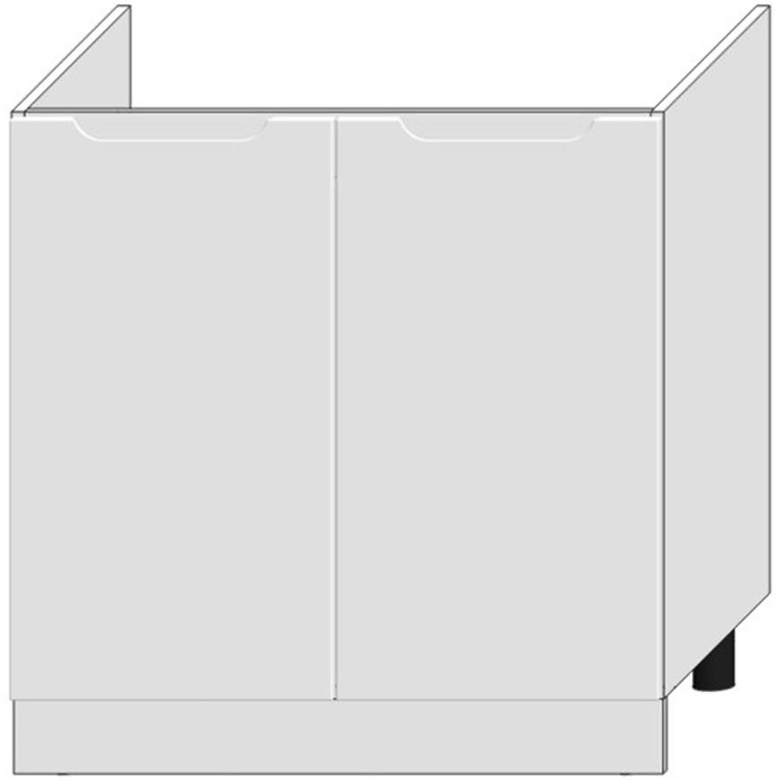 Kuchyňská skříňka Zoya D80zl bílý puntík/bílá Baumax