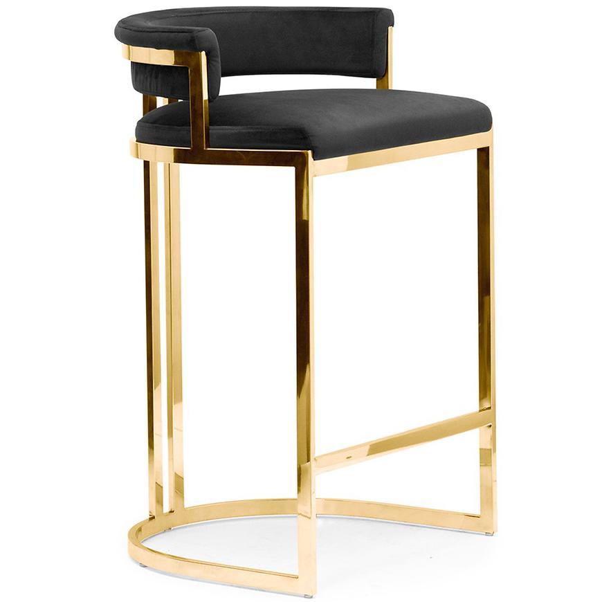 Barová židle Vegas 60cm černá - zlatá noha Baumax