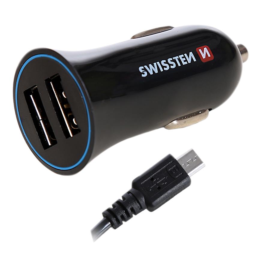 Nabíječka USB 12/24V Swissten 2