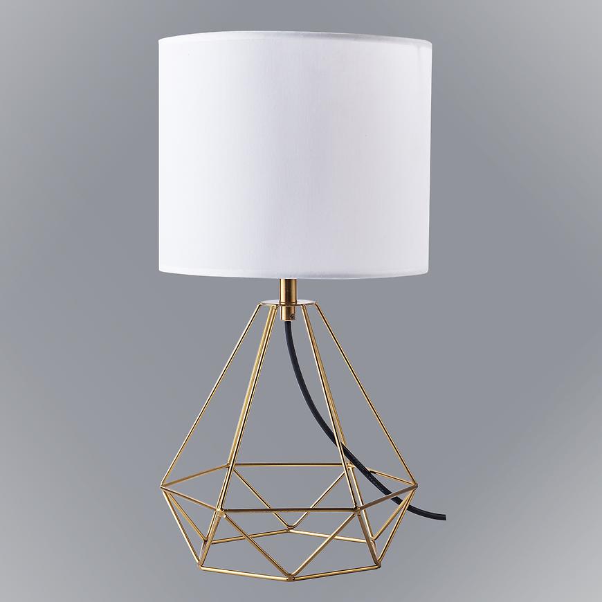 Stolní lampa Hira gold/white 1xE27 Baumax