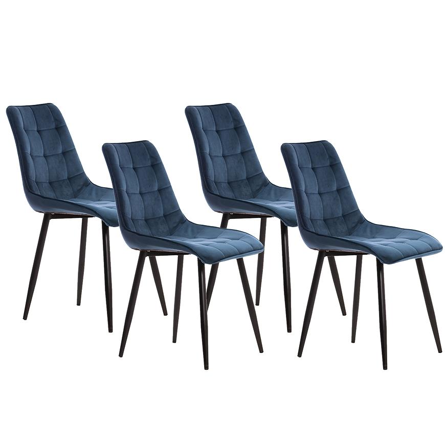 Židle Moli Tmavě modrá/ Noha Černá - 4 ks Baumax