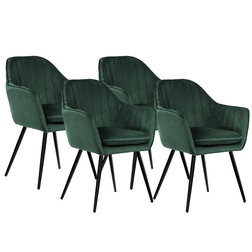 Židle Roma 2 Zelená/ Noha Černá - 4 ks Baumax