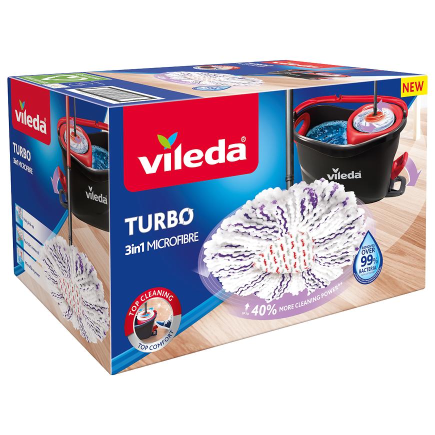 Vileda Turbo 3en1 set de nettoyage vadrouille mop Hubo