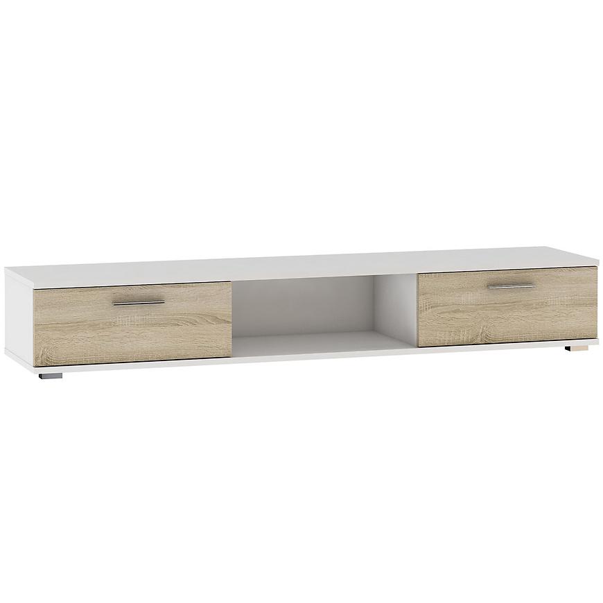 Tv Stolek Sella bílý mat/dub sonoma Baumax