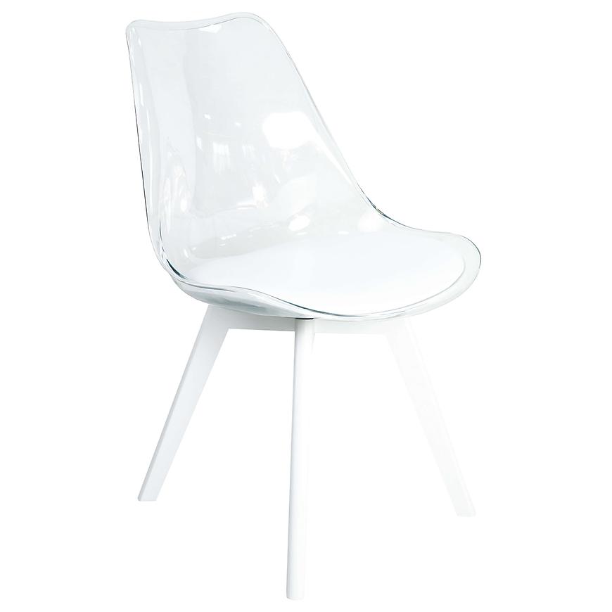 Židle Camila Bílá Sedak/Bílé Nohy Baumax