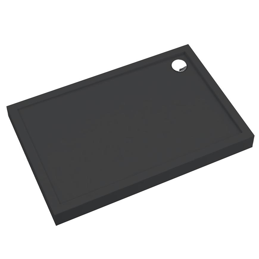 Vanička obdélníková Black Mat 90x100x12 Espera Plus AQM4645CMG SCHEDPOL