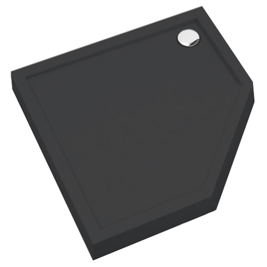 Vanička pětiúhelníkový Black Mat 80x80x12 Espera Plus AQM4697CMG SCHEDPOL