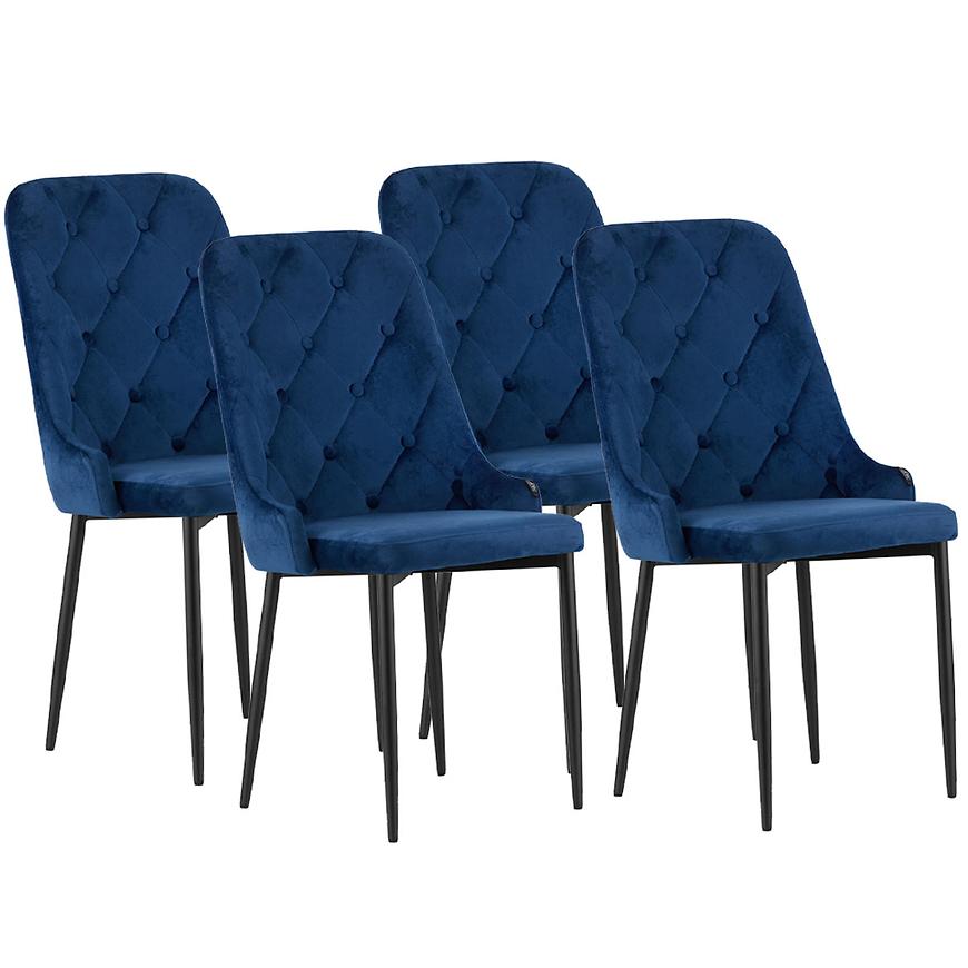 Set 4 Židlí Capri Modrý 6557 Baumax