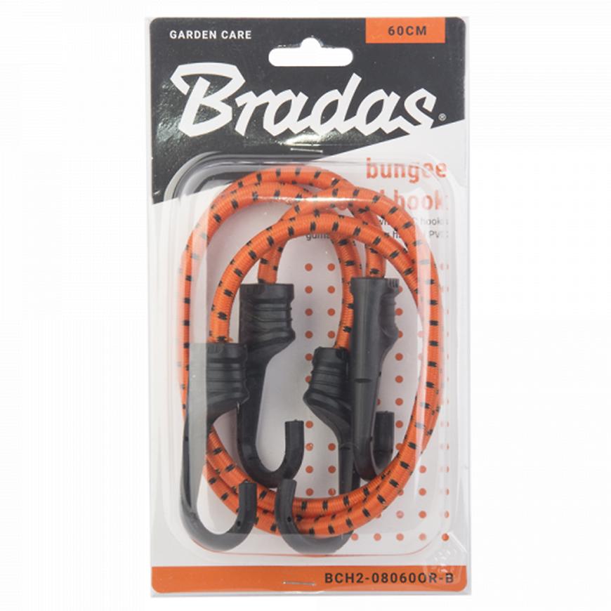 Upínací guma s PVC háky Bungee Cord Hook 2 ks x 60 cm Bradas