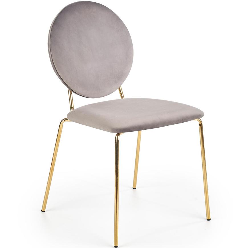 Židle K363 tkanina/chrom popelavě šedá/zlatá Baumax
