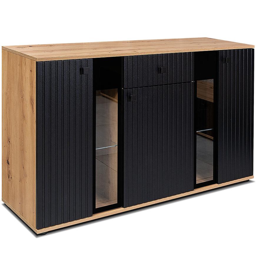 Komoda Salsa mdf černá/dąb artisan Baumax