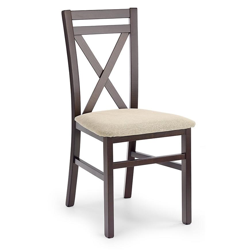Židle Dariusz dřevo/látka tmavý ořech/vila 2 45x49x90 Baumax