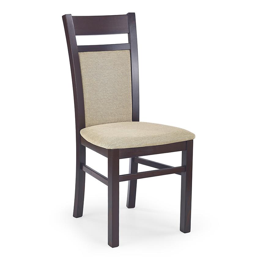 Židle Gerard 2 dřevo/látka tmavý ořech/torent béžová Baumax
