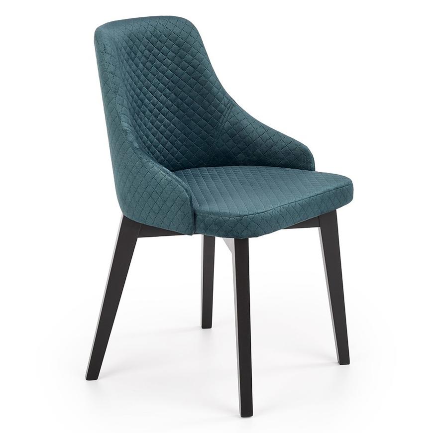 Židle Toledo 3 dřevo/samet černá/monolith 37 Baumax