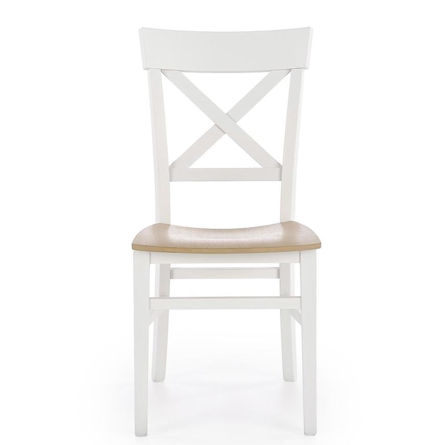 Židle Tutti dřevo bílá/dub 44x56x90 Baumax
