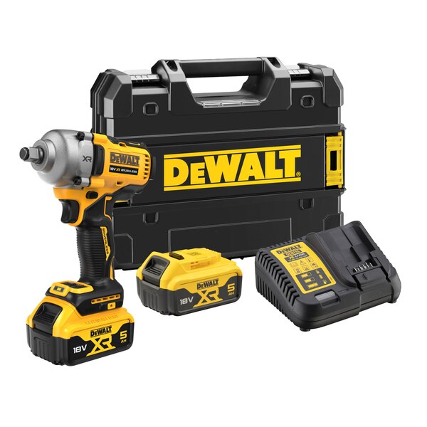 DeWALT DCF891P2T bezuhlíkový rázový utahovák 18V v kufru Tstak 2x5