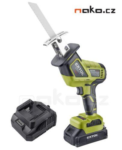 EXTOL CRAFT 402454 bezuhlíková aku pila ocaska jednoruční BRUSHLESS 20V LiIon 2Ah