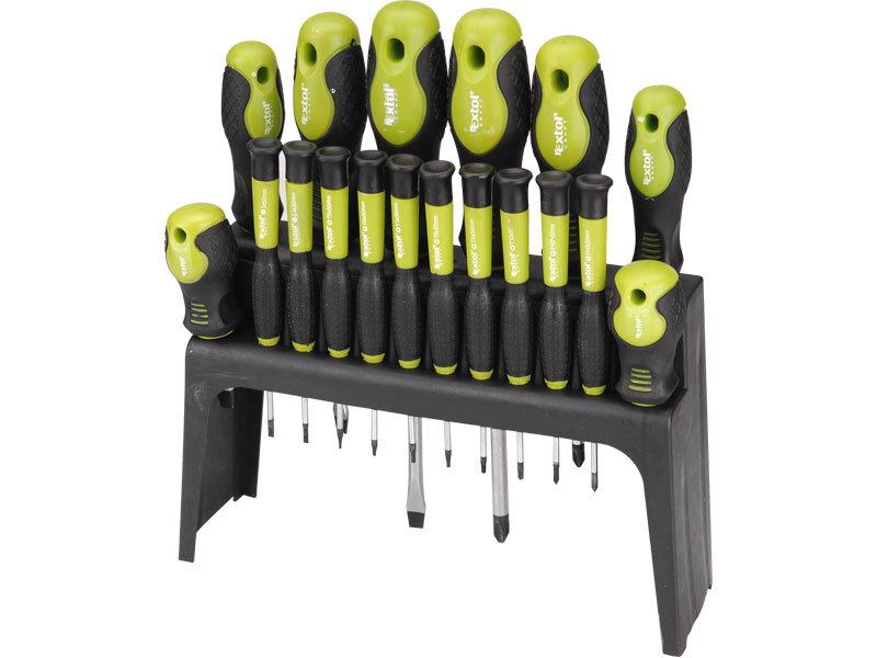 EXTOL CRAFT 53145 sada šroubováků ve stojanu 18ks