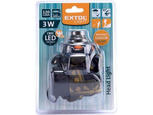 EXTOL LIGHT 43104 čelovka CREE 3W XPE LED se sensorem