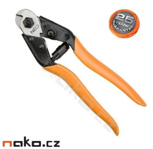 NEO TOOLS nůžky na ocelová lanka a drát 190mm 01-512
