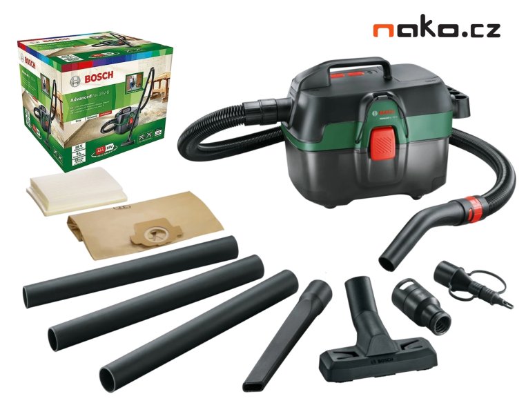 BOSCH AdvancedVac 18V-8 aku vysavač 18V LiIon 06033E1000 bez aku POWER FOR ALL